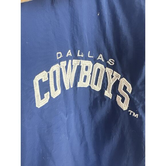 Vtg 90s Starter Pro Line Dallas Cowboys Hooded Jacket Mens XL Blue NFL Big Star - Picture 12 of 16